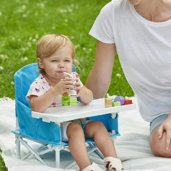 NEW Regalo Portable Unisex Multi-Functional Booster Seat w/Attachable Tray, Aqua - Picture 14 of 16